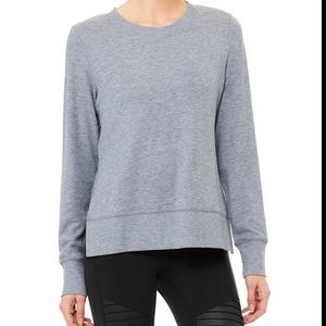 NWT ALO YOGA Glimpse Long Sleeve Grey Top,…